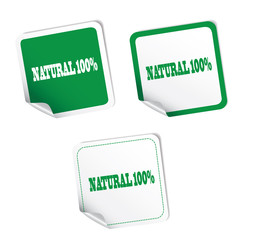 Natural product stickers