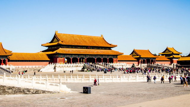 Time lapse of Forbidden City in Beijing, China
