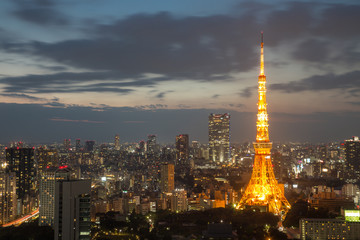 Fototapeta premium TOKYO - October 11: Tokyo Tower on October 11, 2013 in Tokyo. It
