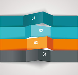 Fototapeta premium Number banners template for info graphic or website layout. Vect