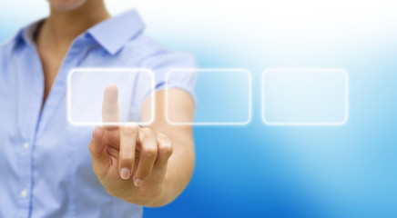Businesswoman solution concept