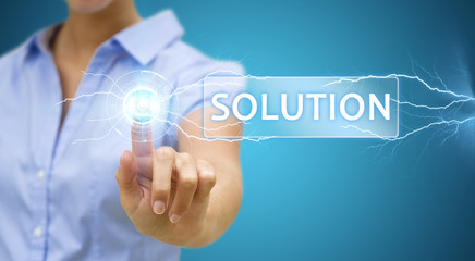 Businesswoman solution concept