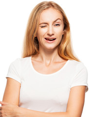 Fototapeta premium Winking woman