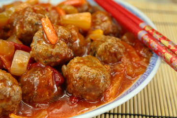 boulettes de boeuf sauce aigre-douce