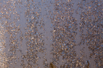 Frost on the window.