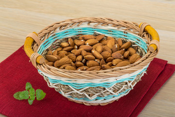 Almond in the bowl