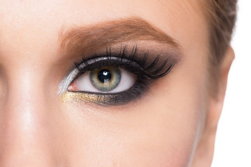 Fototapeta na wymiar Closeup of eye makeup