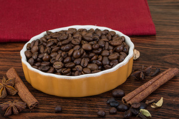 Roasted coffee beans