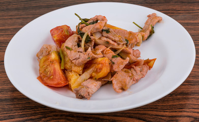 Pork and pineapple salad