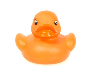 Orange rubber duck