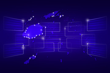 Fiji Islands Map World map News Communication blue