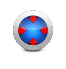 Blue arrow icon in the center