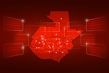 Guatemala Map World map News Communication red
