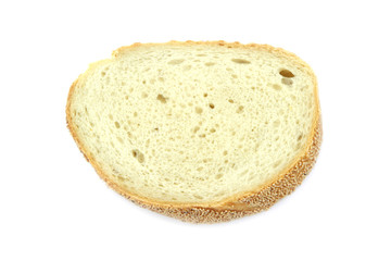Wheat Bread slice isolated on white background.