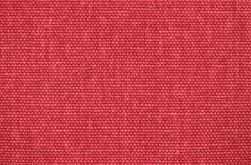 Red linen fabric texture background - obrazy, fototapety, plakaty