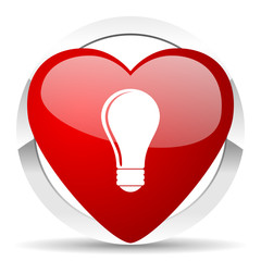 bulb valentine icon idea sign
