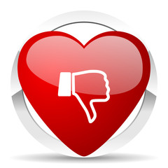 dislike valentine icon thumb down sign