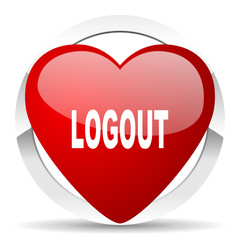 logout valentine icon