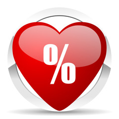 percent valentine icon