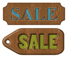 set of label sale on a white background