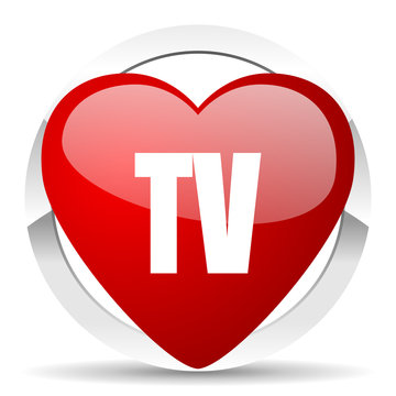tv valentine icon television sign