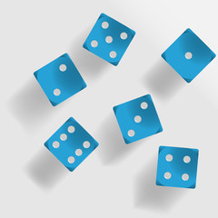 Blue dice