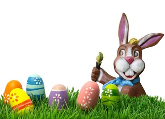 Ostereier bemalender Osterhase