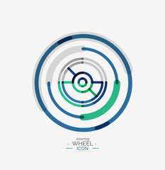 Car steering wheel icon