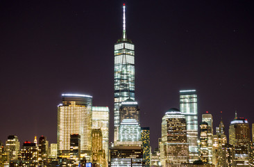 Fototapeta na wymiar Night New York Skyline