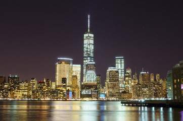 Fototapeta na wymiar Night New York Skyline
