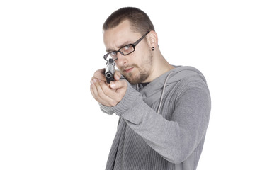 Guy With Gun Pointed