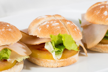 Turkey ham sandwich