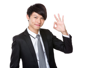 Businessman with ok sign