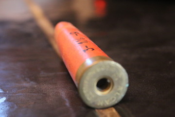 Spent shotgun shell