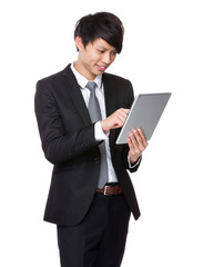 Businessman use of tablet