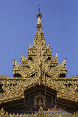 Fototapeta premium detail of Sule Pagoda