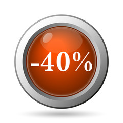 40 percent discount icon