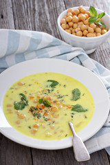 Chickpea Stew with Saffron, Yogurt