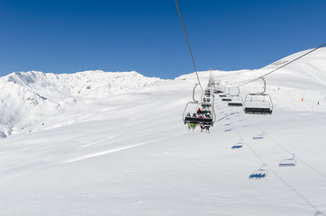 Fototapeta na wymiar Austria, Zillertal, ski area: Zillertalarena