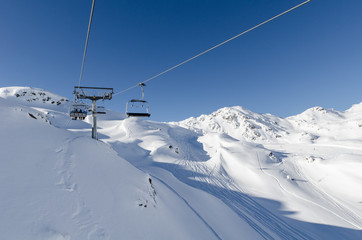 Fototapeta na wymiar Austria, Zillertal, ski area: Zillertalarena