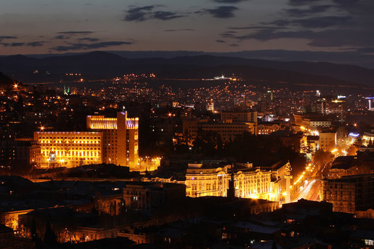 View of Night Tbilisi, Georgia