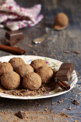 Homemade chocolate truffles.
