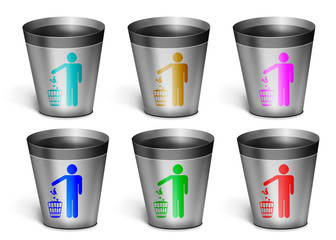 set dumpsters. concept of Ecology