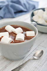 Hot chocolate and marshmallows