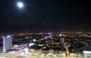 Fototapeta premium View of the center of Warsaw at night