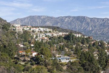 Fototapeta na wymiar Southern California Hillside Homes