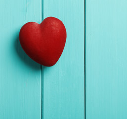 heart on a blue background