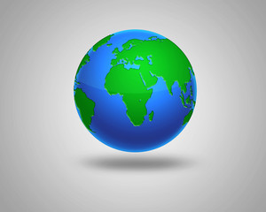 illustration of Earth isolated on light background