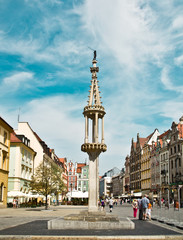 Obraz premium the pillory near city hall in Wroclaw Poland