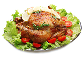 Baked chicken for festive dinner